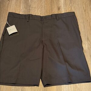 Greg Norman Signature Series Collection Black Flat-Front Men's Shorts